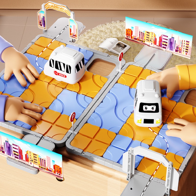 Board Game Race Track - ของเล่นตัวต่อ 3 มิติ DIY City Adventure