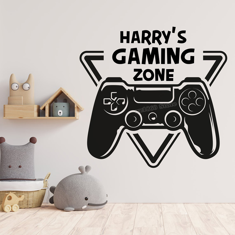 Board Game Room - Custom ชื่อ Gaming Zone Wall Decal