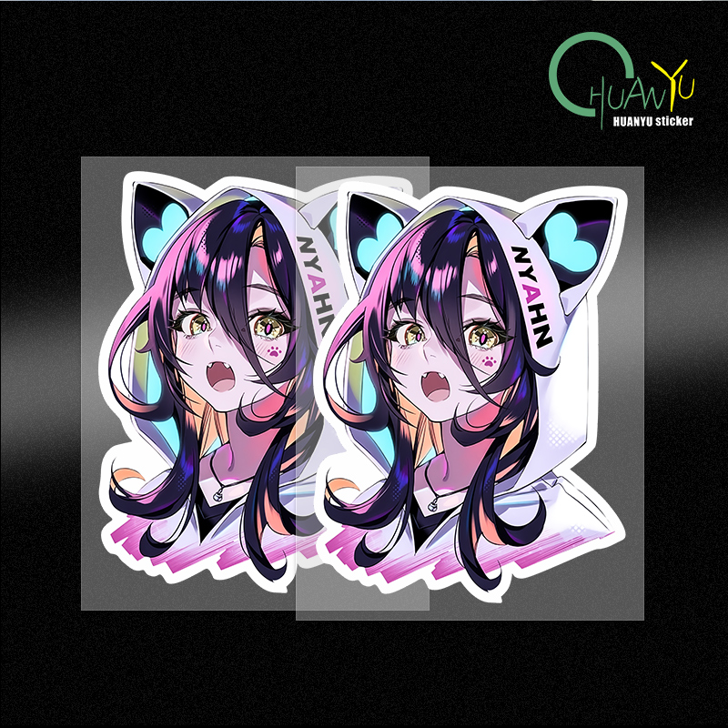 Board Game Room - Future สไตล์น่ารักอะนิเมะสาวสติ๊กเกอร์ติดผนัง Cool สีสันเกมห้องแล็ปท็อป Decals Scratch-Proof