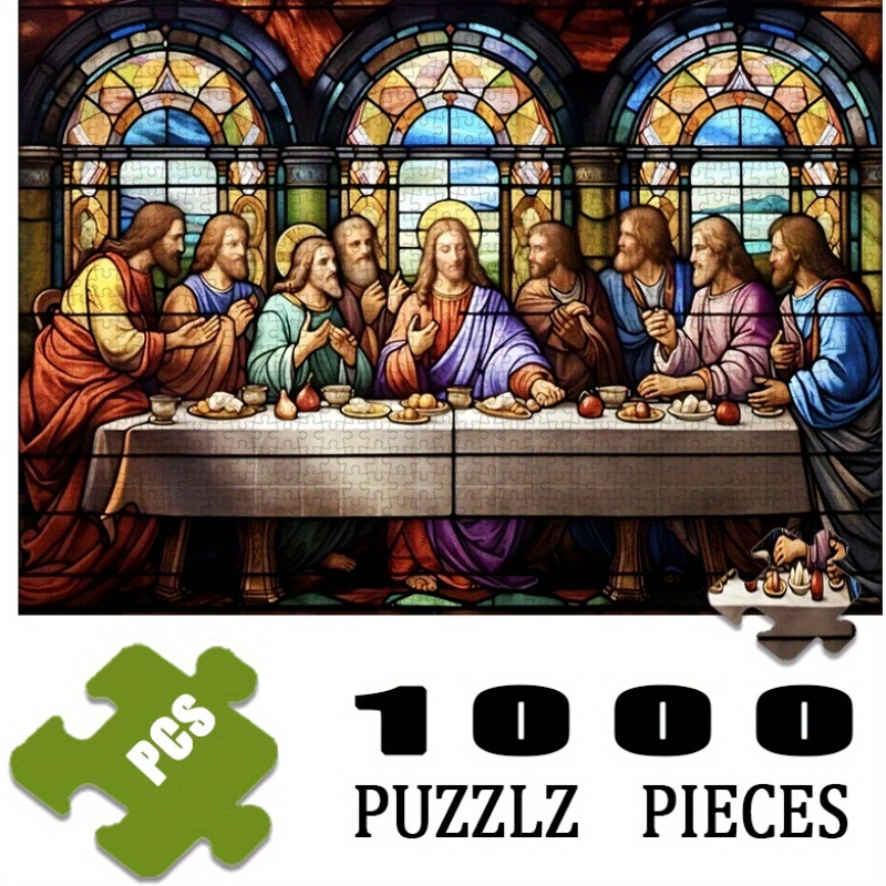 Jigsaw Puzzle Adult - จิ๊กซอว์กระดาษฉากศีลมหาสนิท 1000 ชิ้น - เกมกระดานขนาดใหญ่สำหรับผู้ใหญ่ เล่นสนุกที่บ้าน