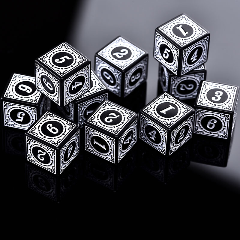 10ชิ้น/เซ็ตชุดลูกเต๋าอะคริลิค  - Board Game Dungeons And Dragons บทวิจารณ์และราคา
