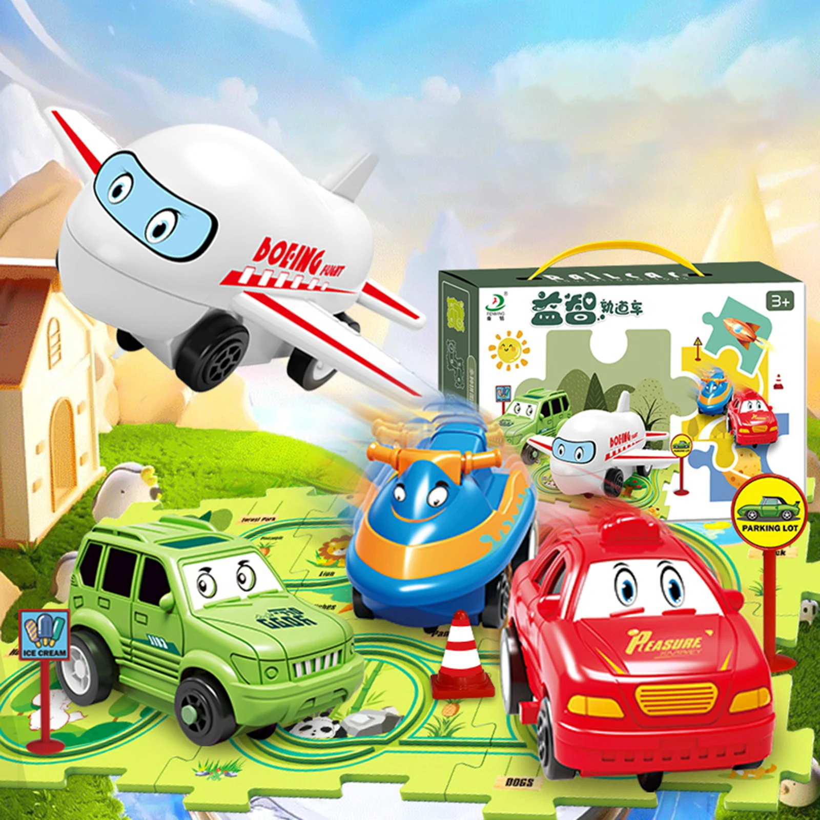 มอนเตสซอรี่ คิดส์ รถไฟฟ้า รถแข - Board Game Race Track บทวิจารณ์และราคา