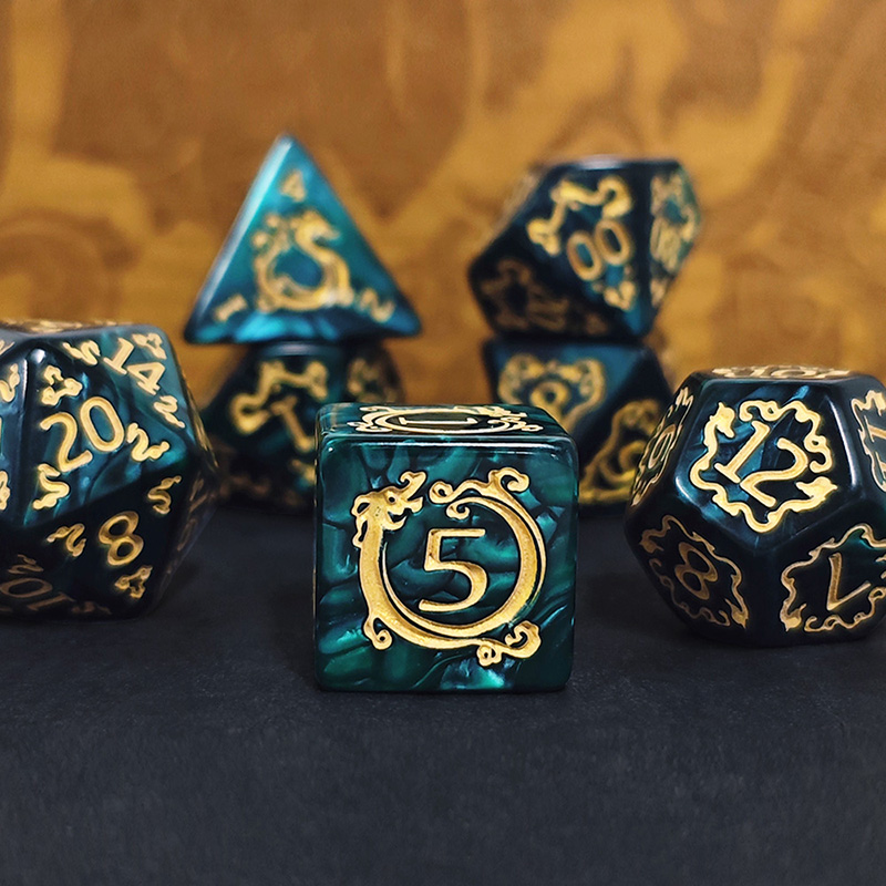 ชุดลูกเต๋า DND 7 ชิ้น ลายมังกร - Board Game Dungeons And Dragons บทวิจารณ์และราคา
