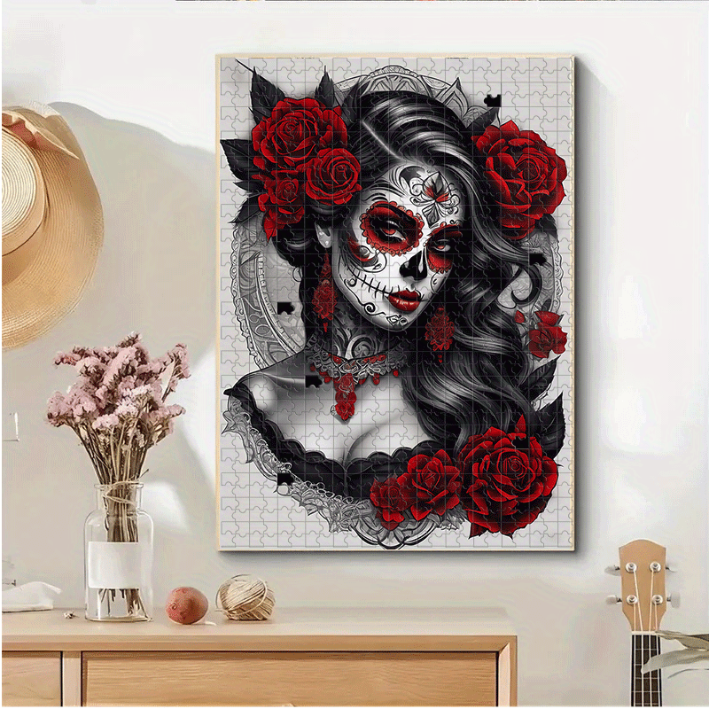 จิ๊กซอว์ลายกะโหลกน้ำตาลแบบกอธิ - Jigsaw Puzzle Adult บทวิจารณ์และราคา