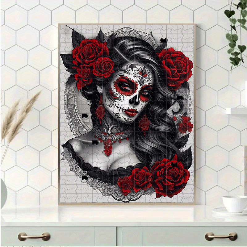 จิ๊กซอว์ลายกะโหลกน้ำตาลแบบกอธิ - Jigsaw Puzzle Adult บทวิจารณ์และราคา