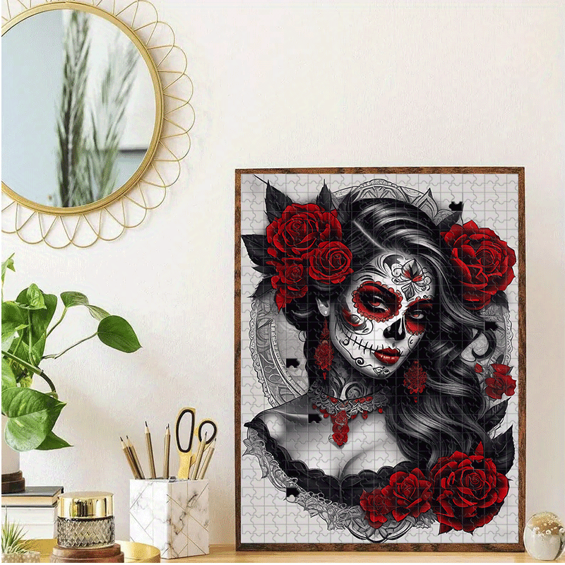 จิ๊กซอว์ลายกะโหลกน้ำตาลแบบกอธิ - Jigsaw Puzzle Adult บทวิจารณ์และราคา