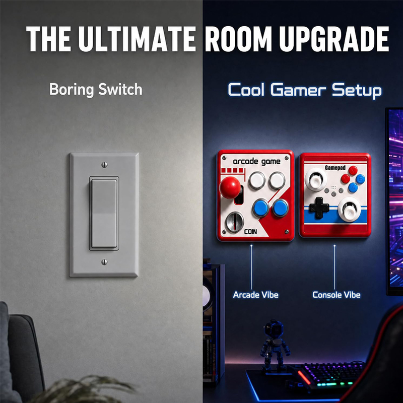 ฝาครอบสวิตช์ไฟแบบไม่ต้องเจาะ แ - Board Game Room บทวิจารณ์และราคา