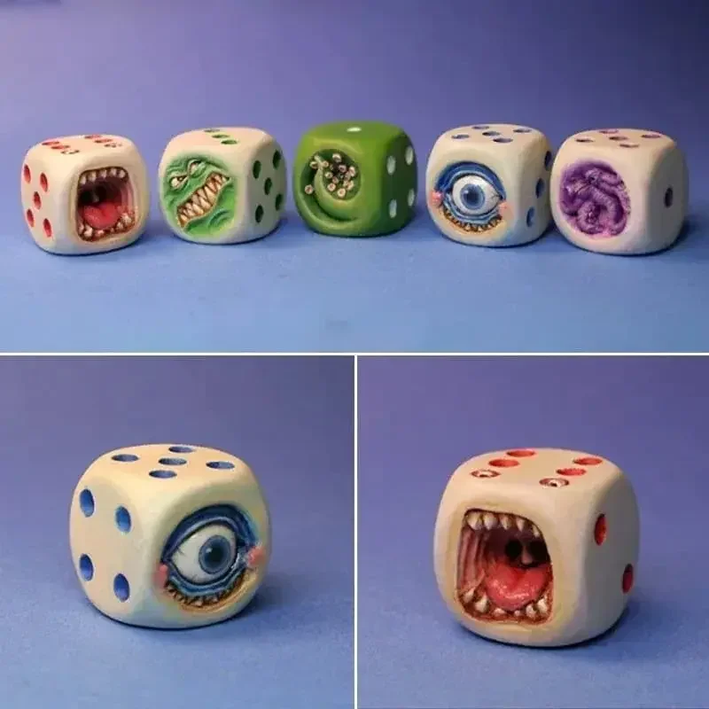 เรซิ่น Monster Face ชุดลูกเต๋า - Board Game Dungeons And Dragons บทวิจารณ์และราคา